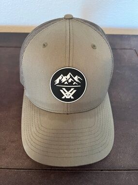 Vortex Olive Green Mountain Patch Trucker Hat